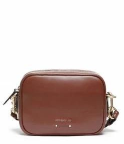 VANESSA BRUNO Sac Holly Cuir Lisse Cognac