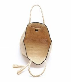 MAISON N.H Cabas Rose Marie Grand Raphia Naturel Noir -jerome dreyfuss shop unnamed file 102