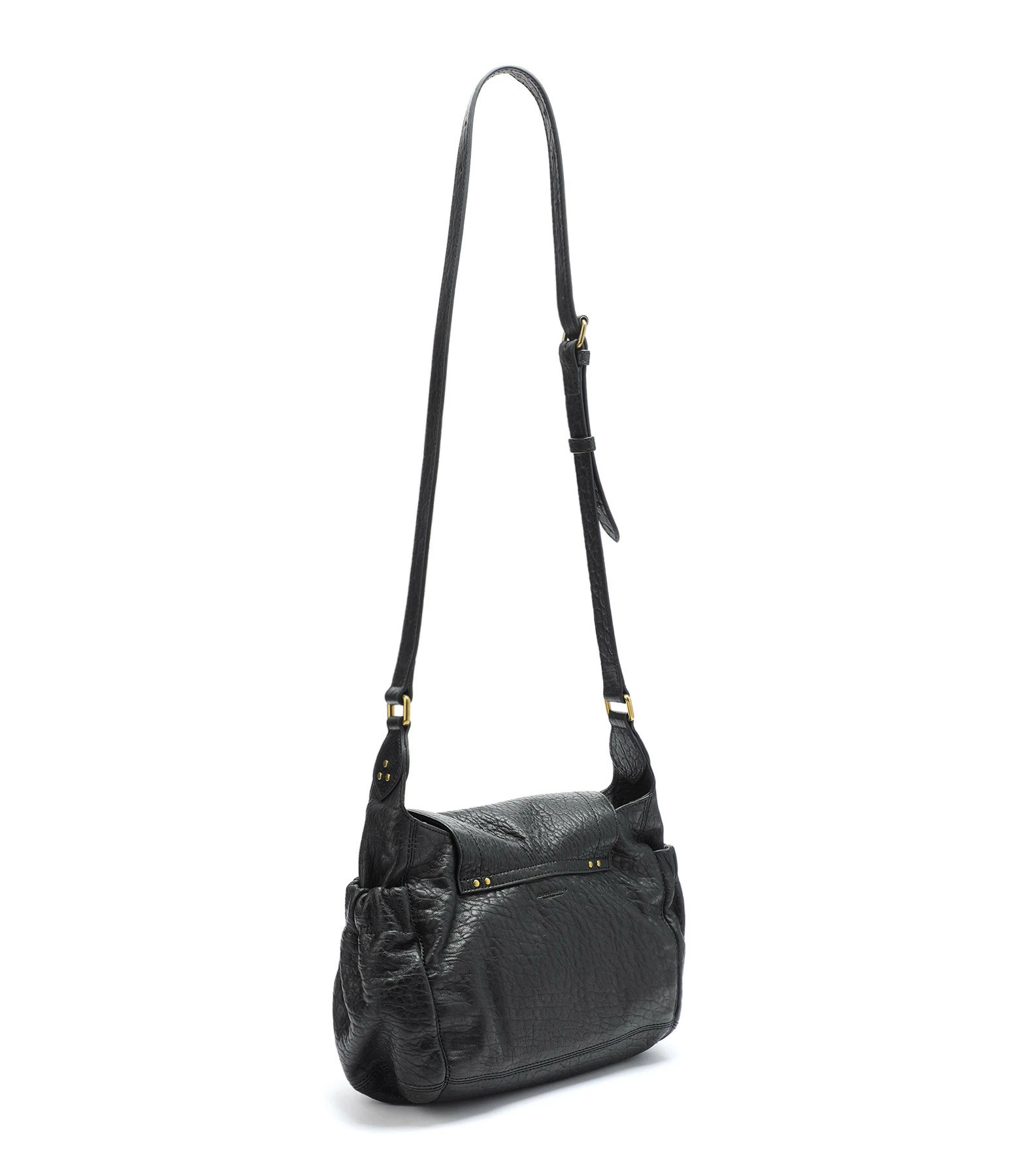 JEROME DREYFUSS Sac Helmut M Cuir Bubble Noir 4 JEROME DREYFUSS Sac Helmut M Cuir Bubble Noir – Image 2