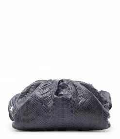 SISTA PARIS Sac Big Uniq Cuir Souple Python Navy