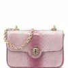CLARIS VIROT Sac Mini Ava Python Bordeaux Délavé