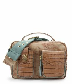 CLARIS VIROT Sac César Cuir Tabac