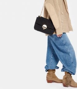 VANESSA BRUNO Sac Moon MM Lin Noir -jerome dreyfuss shop unnamed file 1085