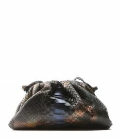 SISTA PARIS Sac Baby Uniq Cuir Souple Python Butterfly Blue