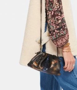 SISTA PARIS Sac Baby Uniq Cuir Souple Python Butterfly Blue -jerome dreyfuss shop unnamed file 1096