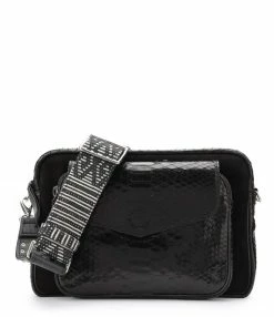 CLARIS VIROT Sac Jumbo Charly Bandoulière Python Noir