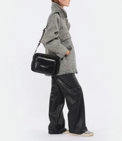 CLARIS VIROT Sac Jumbo Charly Bandoulière Python Noir -jerome dreyfuss shop unnamed file 1121