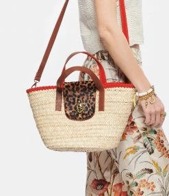 CLARIS VIROT Panier Zoé Mini Cuir Léopard Noisette -jerome dreyfuss shop unnamed file 113