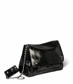 JEROME DREYFUSS Sac Lulu M Cuir Lamé Noir -jerome dreyfuss shop unnamed file 1131