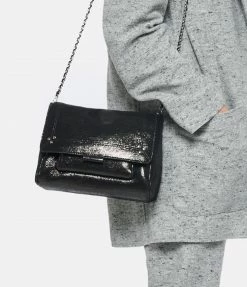 JEROME DREYFUSS Sac Lulu M Cuir Lamé Noir -jerome dreyfuss shop unnamed file 1132