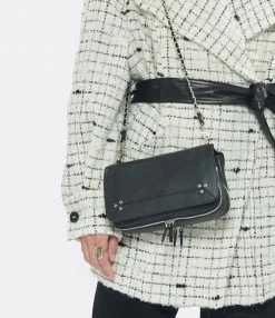 JEROME DREYFUSS Sac Bobi Cuir Noir Silver -jerome dreyfuss shop unnamed file 1142