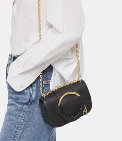 SEE BY CHLOE Sac Chaîne Hana Cuir Grainé Noir -jerome dreyfuss shop unnamed file 1154