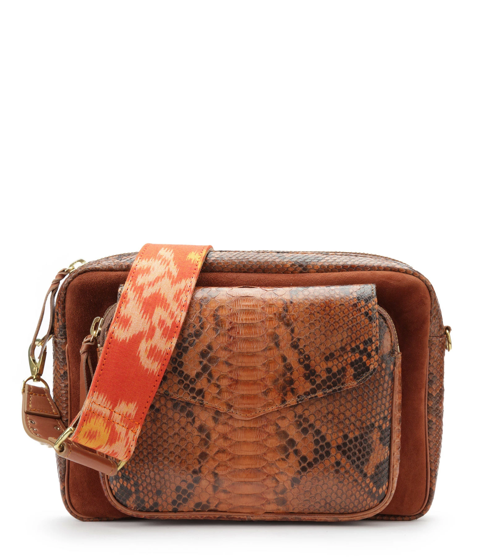 CLARIS VIROT Sac Jumbo Charly Bandoulière Python Moka 3 CLARIS VIROT Sac Jumbo Charly Bandoulière Python Moka