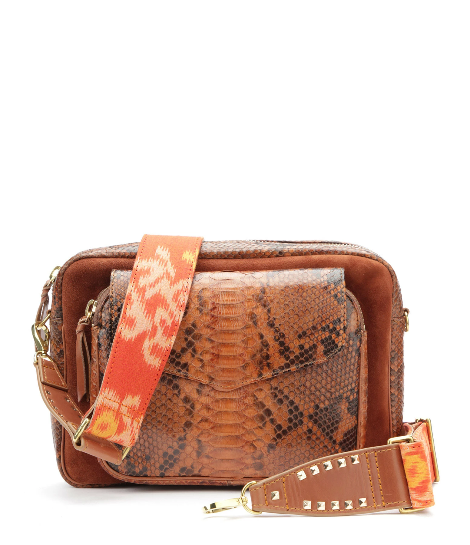 CLARIS VIROT Sac Jumbo Charly Bandoulière Python Moka 4 CLARIS VIROT Sac Jumbo Charly Bandoulière Python Moka – Image 2