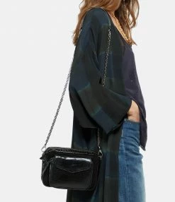 CLARIS VIROT Sac Charly Python Noir Suédé 12 CLARIS VIROT Sac Charly Python Noir Suédé -jerome dreyfuss shop unnamed file 1166