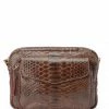 CLARIS VIROT Sac Big Charly Python Chocolat Endek Bordeaux