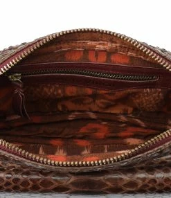 CLARIS VIROT Sac Big Charly Python Chocolat Endek Bordeaux -jerome dreyfuss shop unnamed file 1179