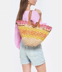 ISABEL MARANT Panier Coiba Raphia Multicolore -jerome dreyfuss shop unnamed file 119