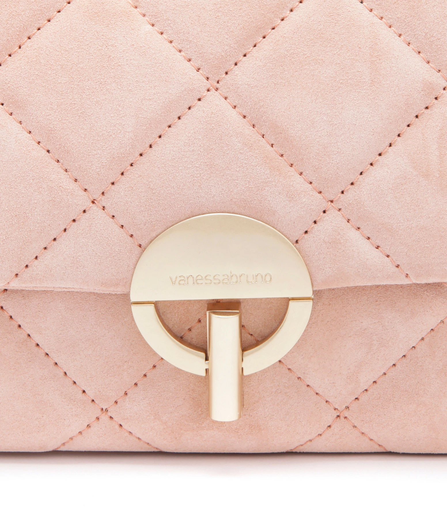 VANESSA BRUNO Sac Moon MM Cuir Veau Vieux Rose 6 VANESSA BRUNO Sac Moon MM Cuir Veau Vieux Rose – Image 4