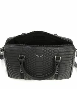 ZADIG & VOLTAIRE Sac Sunny Medium Mat Cuir Noir -jerome dreyfuss shop unnamed file 1204