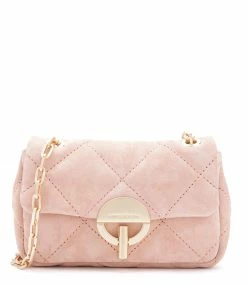 VANESSA BRUNO Sac Nano Moon Cuir Veau Vieux Rose
