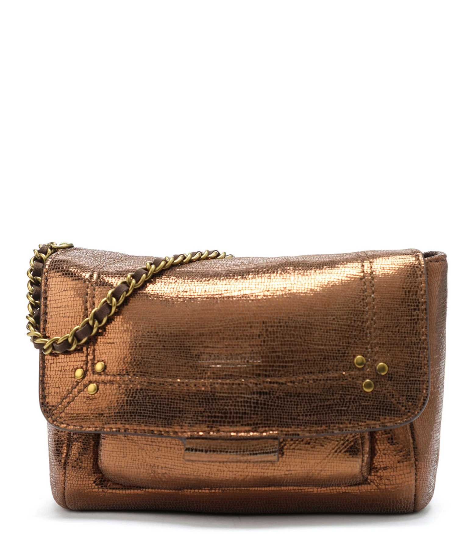 JEROME DREYFUSS Sac Lulu L Cuir Lamé Bronze 3 JEROME DREYFUSS Sac Lulu L Cuir Lamé Bronze
