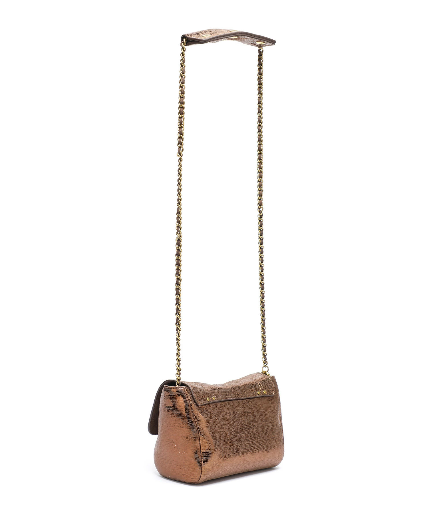 JEROME DREYFUSS Sac Lulu L Cuir Lamé Bronze 4 JEROME DREYFUSS Sac Lulu L Cuir Lamé Bronze – Image 2