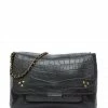 JEROME DREYFUSS Sac Lulu M Cuir Croco Noir