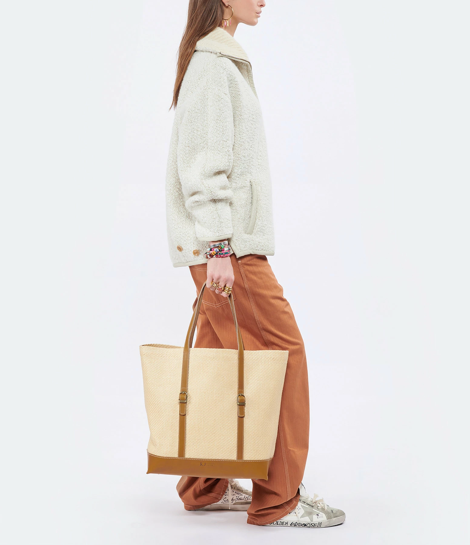 K.JACQUES Cabas Camarat Raphia Pul Naturel 8 K.JACQUES Cabas Camarat Raphia Pul Naturel – Image 6