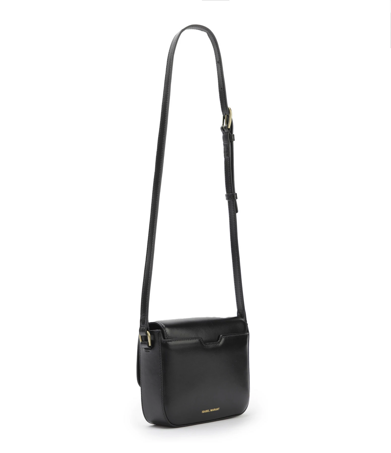 ISABEL MARANT Sac Mini Elda Bandoulière Cuir Noir Doré 4 ISABEL MARANT Sac Mini Elda Bandoulière Cuir Noir Doré – Image 2