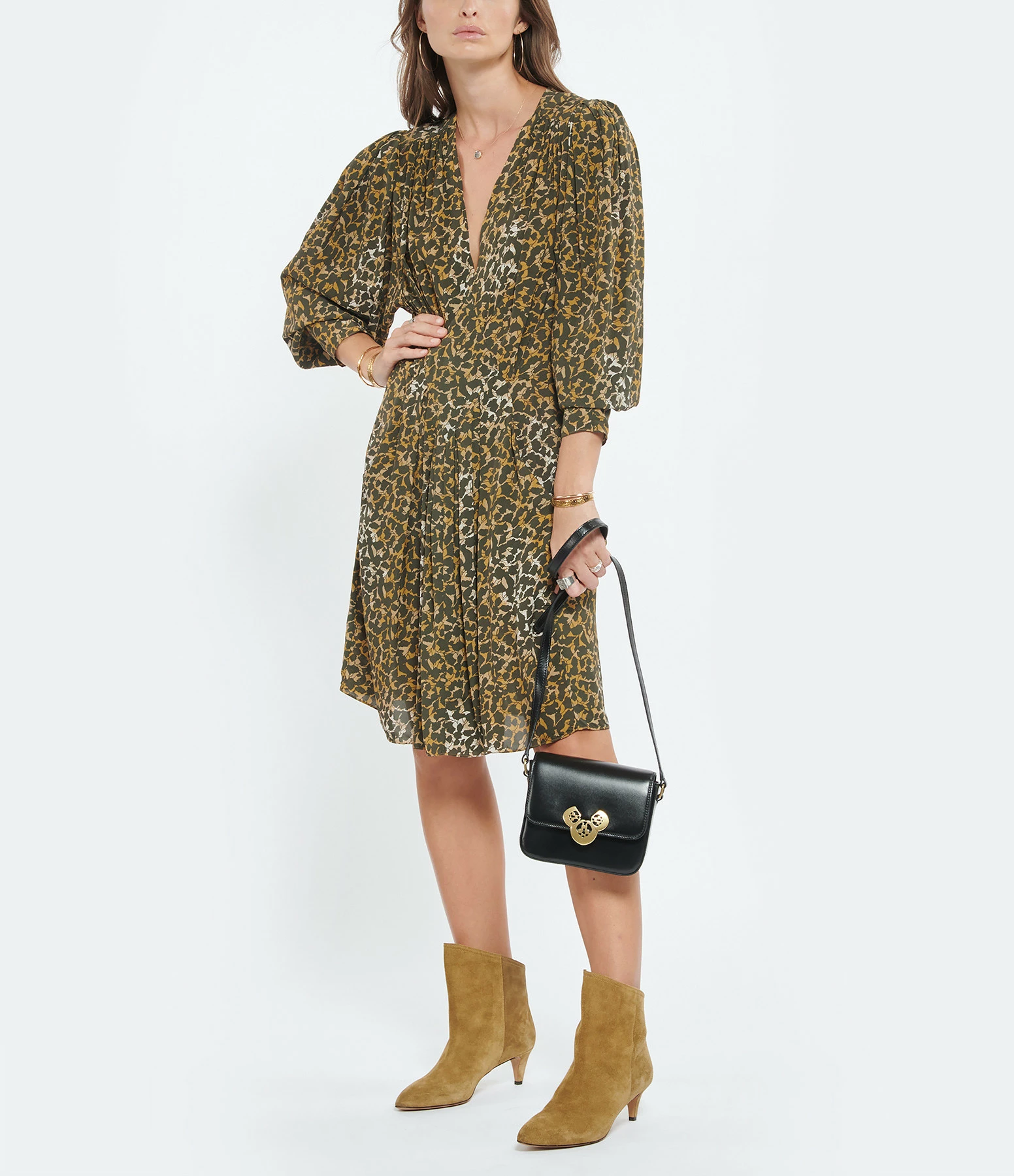 ISABEL MARANT Sac Mini Elda Bandoulière Cuir Noir Doré 8 ISABEL MARANT Sac Mini Elda Bandoulière Cuir Noir Doré – Image 6