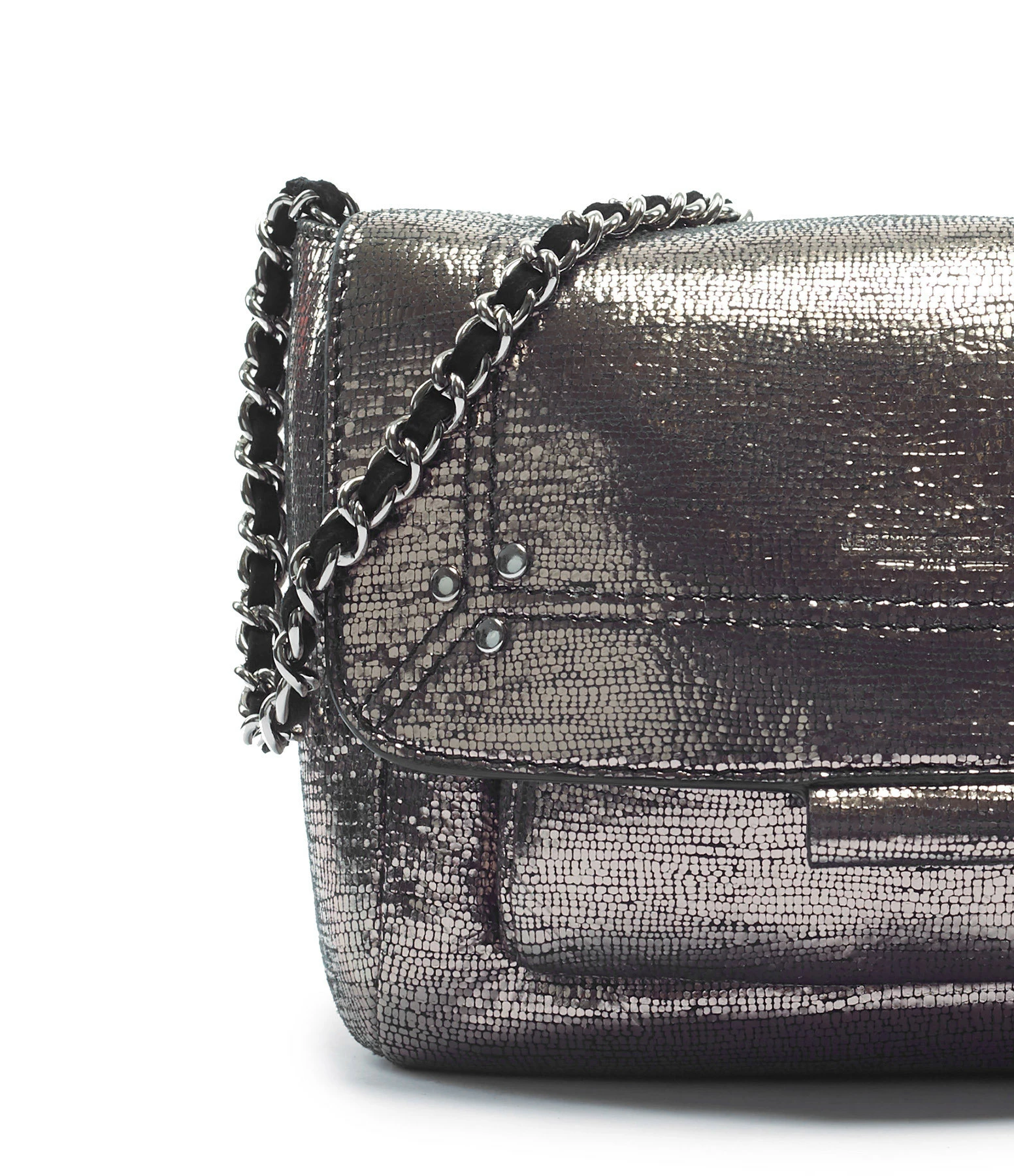 JEROME DREYFUSS Sac Lulu S Cuir Lamé Champa 7 JEROME DREYFUSS Sac Lulu S Cuir Lamé Champa – Image 5