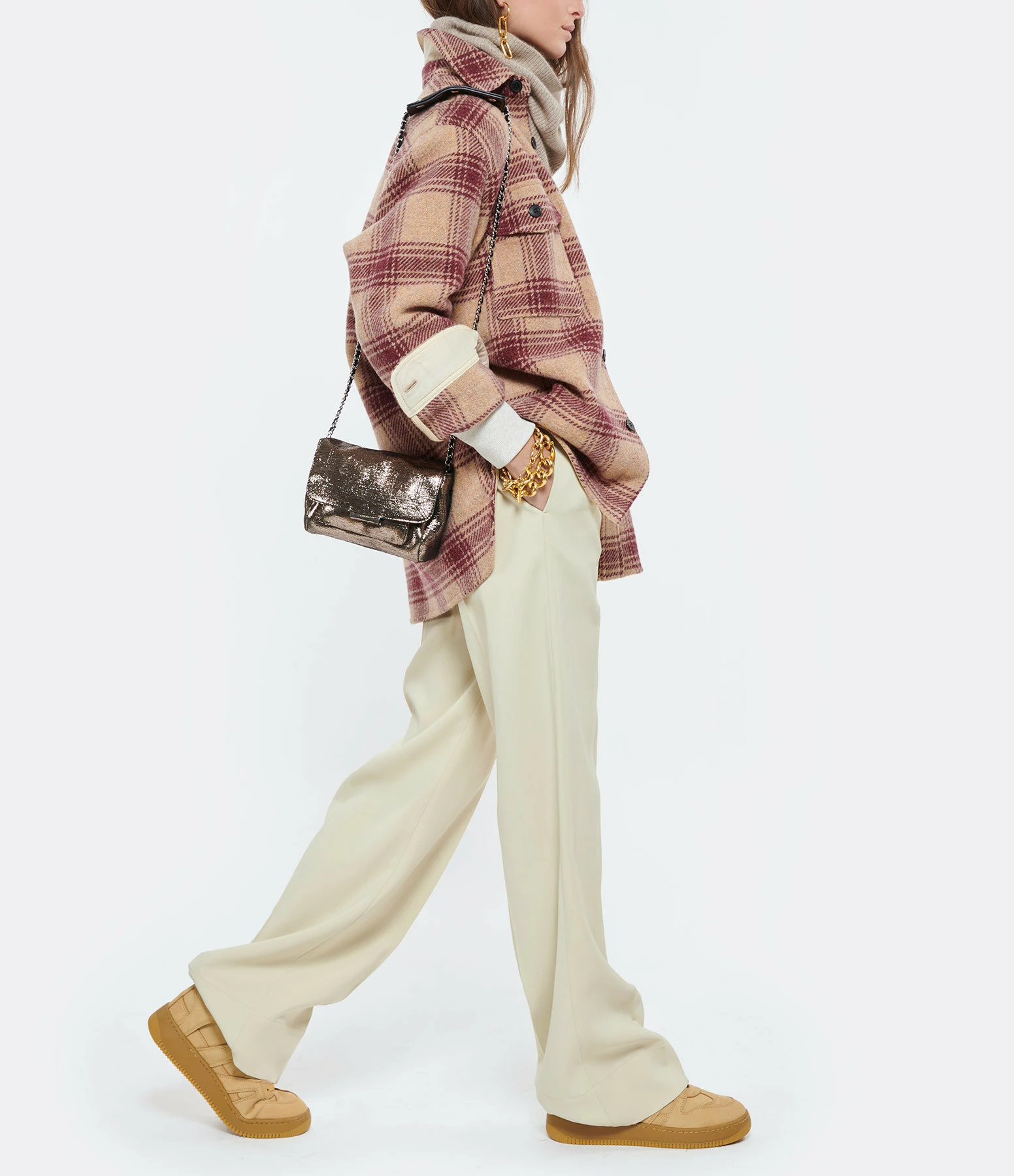 JEROME DREYFUSS Sac Lulu S Cuir Lamé Champa 10 JEROME DREYFUSS Sac Lulu S Cuir Lamé Champa – Image 8