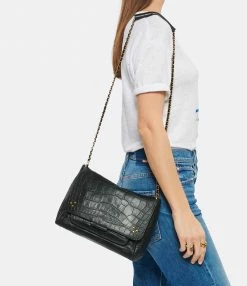 JEROME DREYFUSS Sac Lulu L Cuir Croco Noir -jerome dreyfuss shop unnamed file 1285