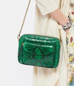 CLARIS VIROT Sac Big Charly Python Menthe -jerome dreyfuss shop unnamed file 1291