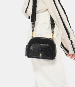 CLARIS VIROT Sac Clara Python Noir -jerome dreyfuss shop unnamed file 1296