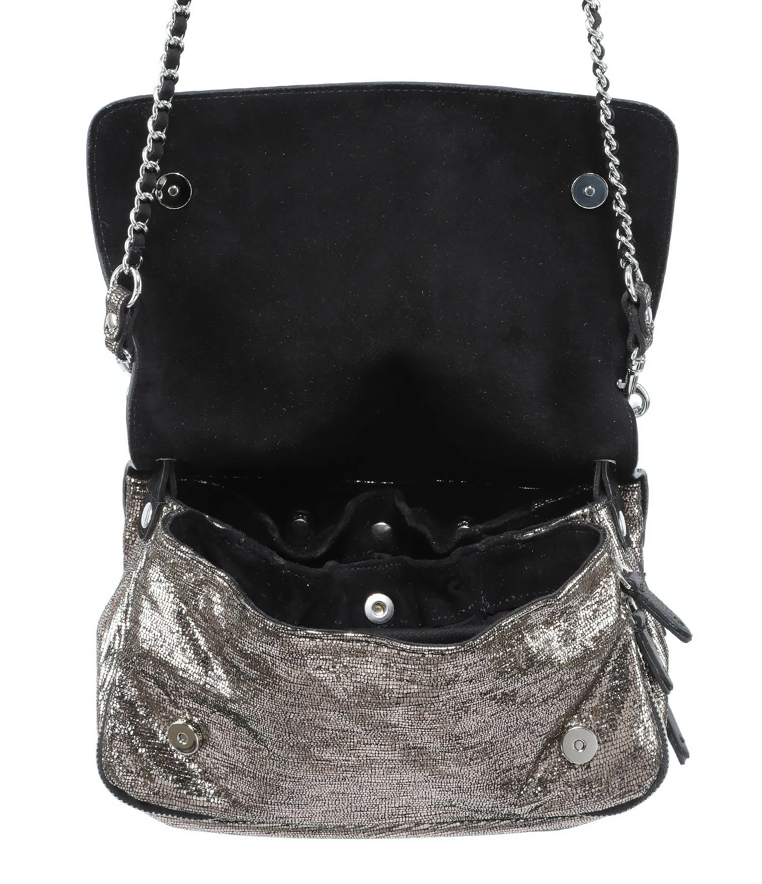 JEROME DREYFUSS Sac Bobi Cuir Lamé Champa 6 JEROME DREYFUSS Sac Bobi Cuir Lamé Champa – Image 4