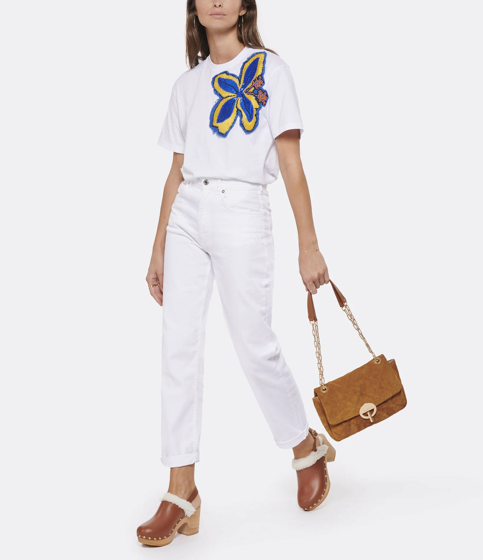 VANESSA BRUNO Sac Moon MM Cuir Suédé Noisette 8 VANESSA BRUNO Sac Moon MM Cuir Suédé Noisette – Image 6