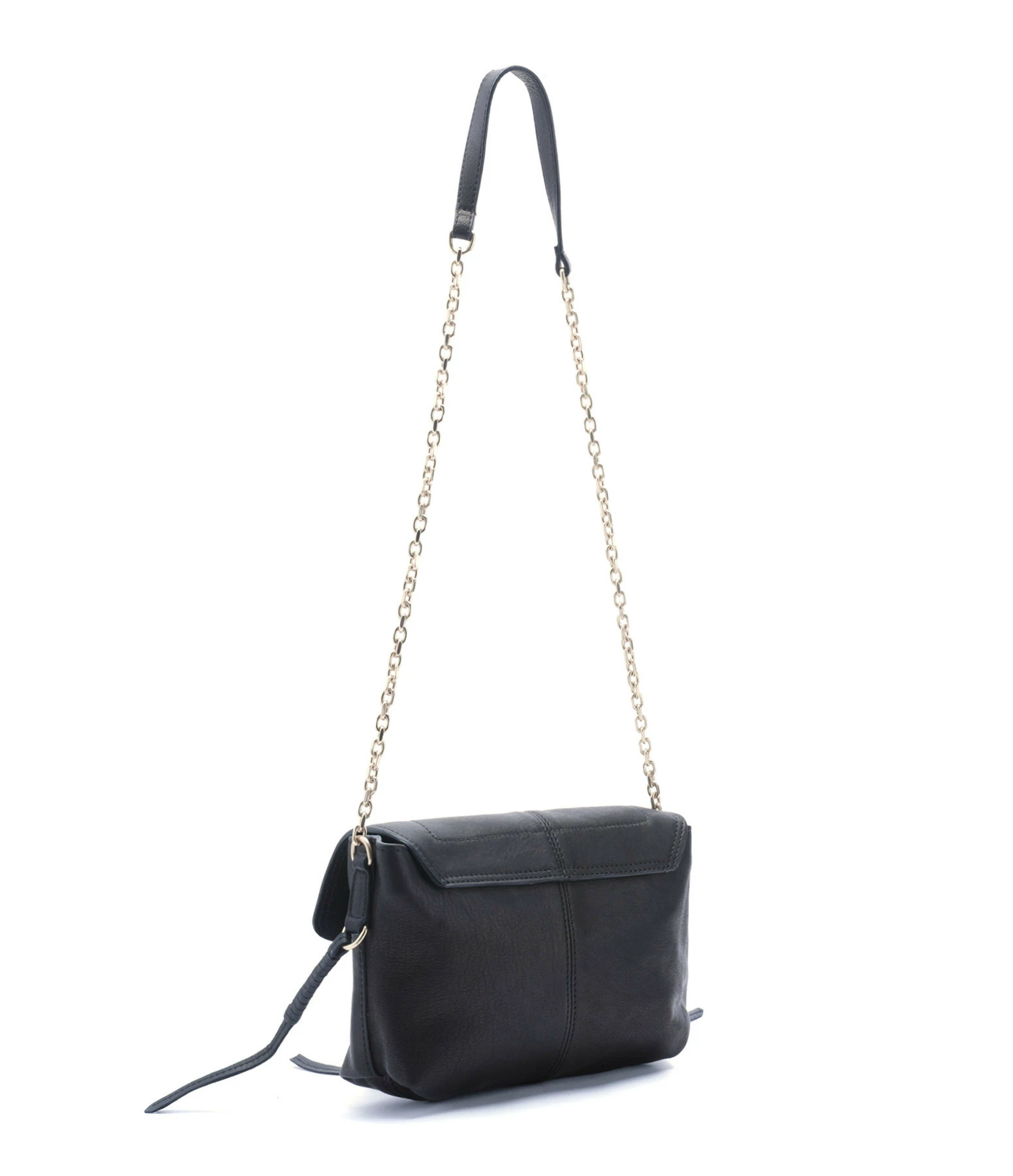 VANESSA BRUNO Sac Clutch Cuir Agneau Noir 4 VANESSA BRUNO Sac Clutch Cuir Agneau Noir – Image 2