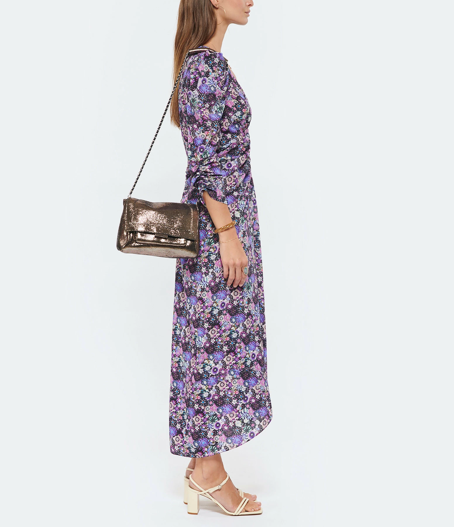 JEROME DREYFUSS Sac Lulu M Cuir Lamé Champa 8 JEROME DREYFUSS Sac Lulu M Cuir Lamé Champa – Image 6