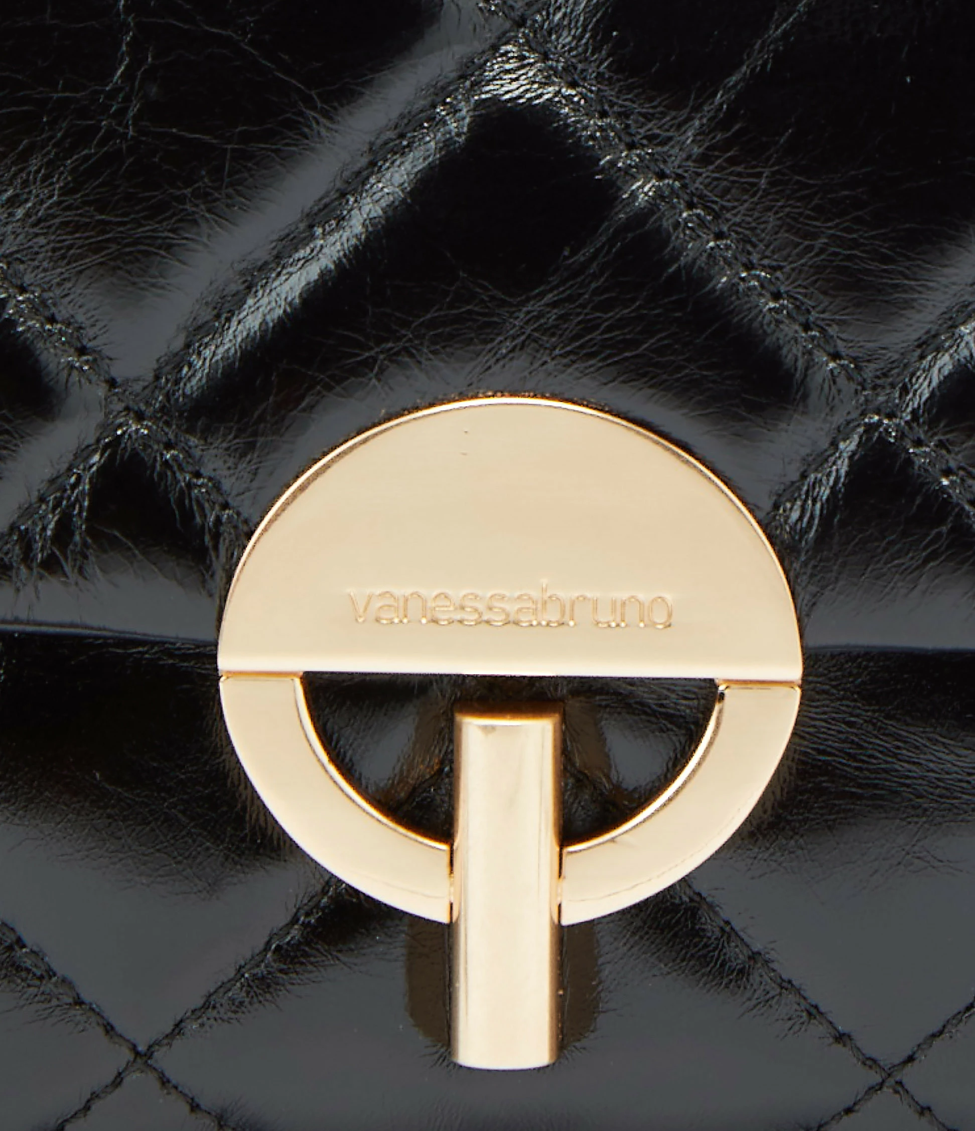 VANESSA BRUNO Sac Moon MM Cuir Vachette Noir 6 VANESSA BRUNO Sac Moon MM Cuir Vachette Noir – Image 4