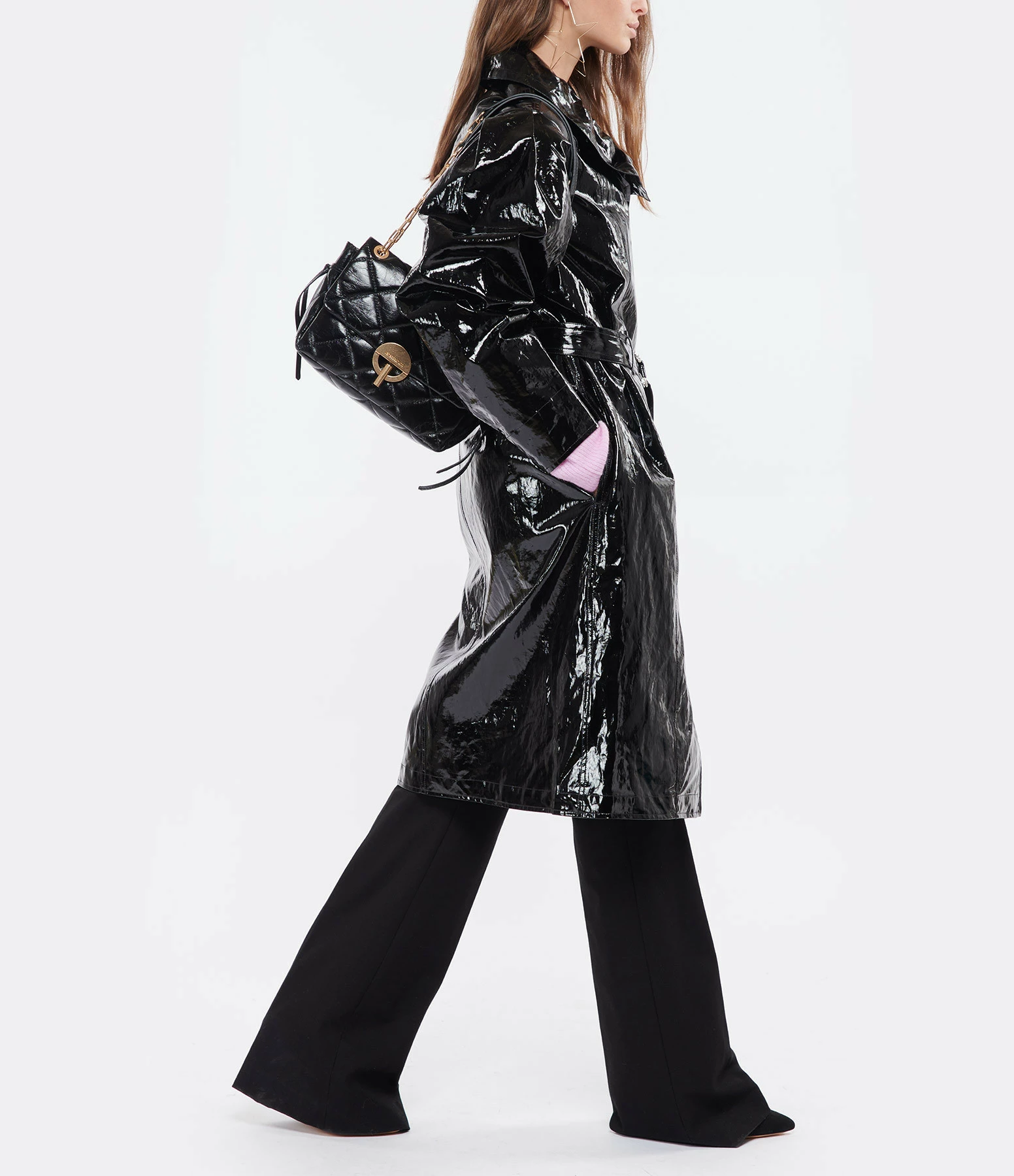 VANESSA BRUNO Sac Moon MM Cuir Vachette Noir 8 VANESSA BRUNO Sac Moon MM Cuir Vachette Noir – Image 6