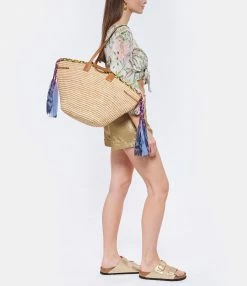 ISABEL MARANT Panier Coiba Raphia Cognac Naturel -jerome dreyfuss shop unnamed file 138