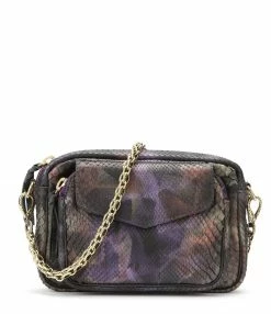 CLARIS VIROT Sac Charly Python Carbone