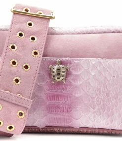 CLARIS VIROT Sac Lily Python Bordeaux Délavé -jerome dreyfuss shop unnamed file 1426