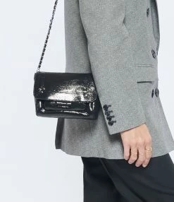 JEROME DREYFUSS Sac Lulu S Cuir Lamé Noir -jerome dreyfuss shop unnamed file 1434