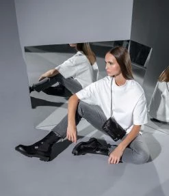 JEROME DREYFUSS Sac Lulu S Cuir Lamé Noir -jerome dreyfuss shop unnamed file 1436