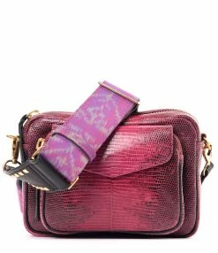 CLARIS VIROT Sac Big Charly Lézard Endek Violet