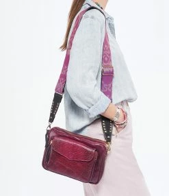 CLARIS VIROT Sac Big Charly Lézard Endek Violet -jerome dreyfuss shop unnamed file 1447