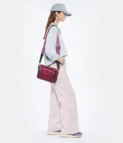 CLARIS VIROT Sac Big Charly Lézard Endek Violet -jerome dreyfuss shop unnamed file 1448